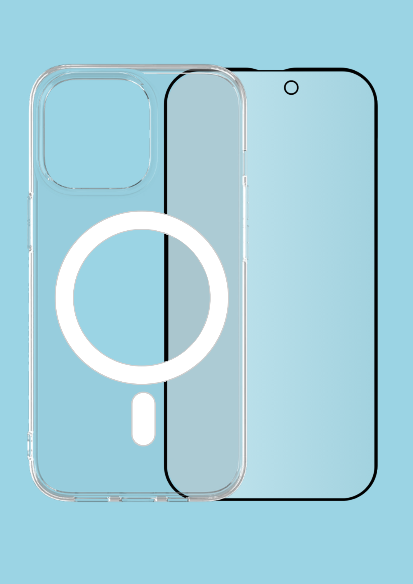 Combi Deal - Clear case magnetic & Screen protector